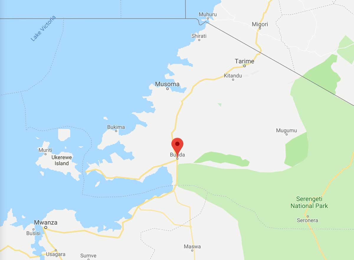 Map of Bunda in the Mara Region